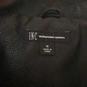 INC Faux leather moto jacket.